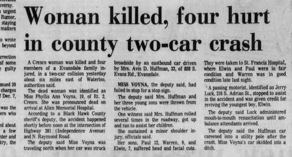 Clipping from The Courier